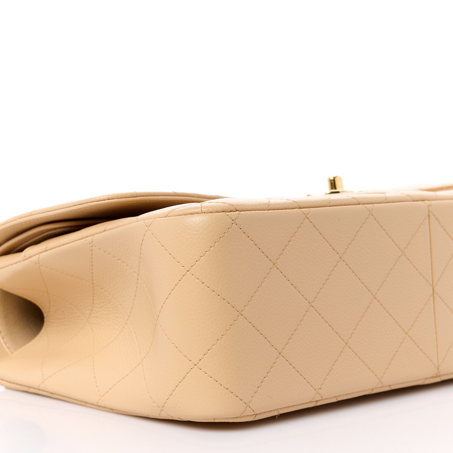 Chanel Caviar Quilted Jumbo Double Flap Beige 10 of 12