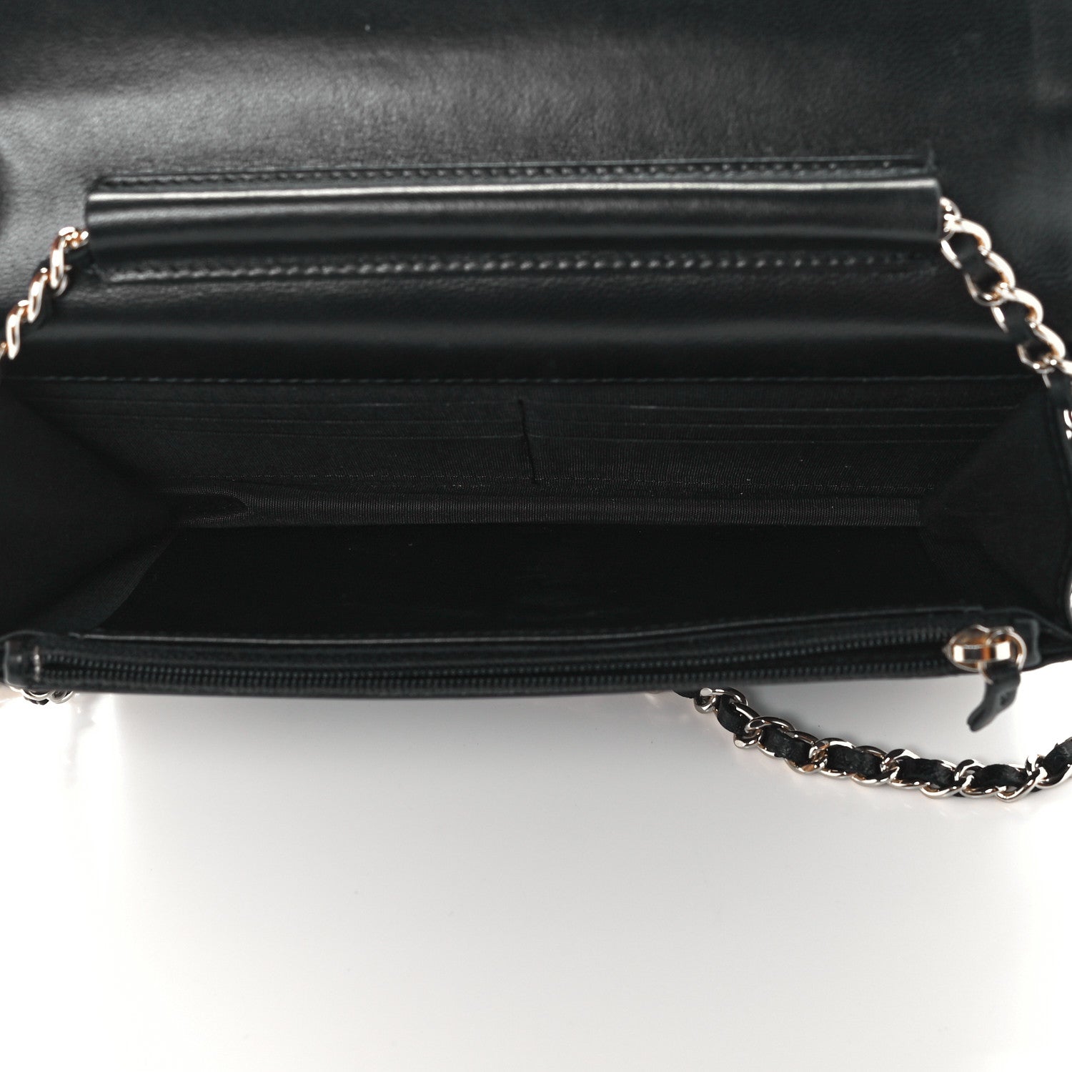 Chanel Lambskin Quilted All About Chanel Wallet On Chain WOC Black 5 of 11