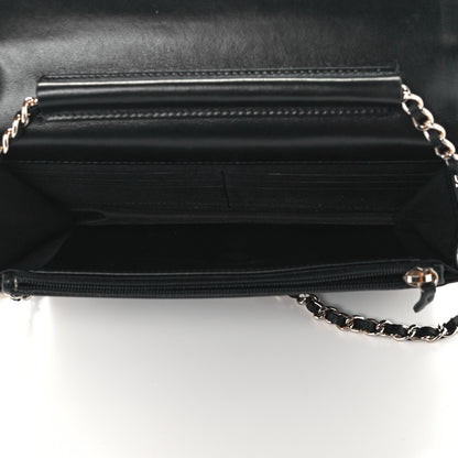 Chanel Lambskin Quilted All About Chanel Wallet On Chain WOC Black 5 of 11