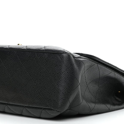 Chanel Caviar Quilted Jumbo Single Flap Black 9 of 14
