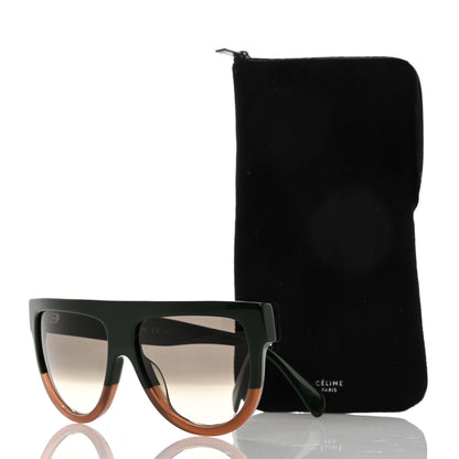 Celine Shadow Sunglasses CL 41026/S Green Brown 7 of 7