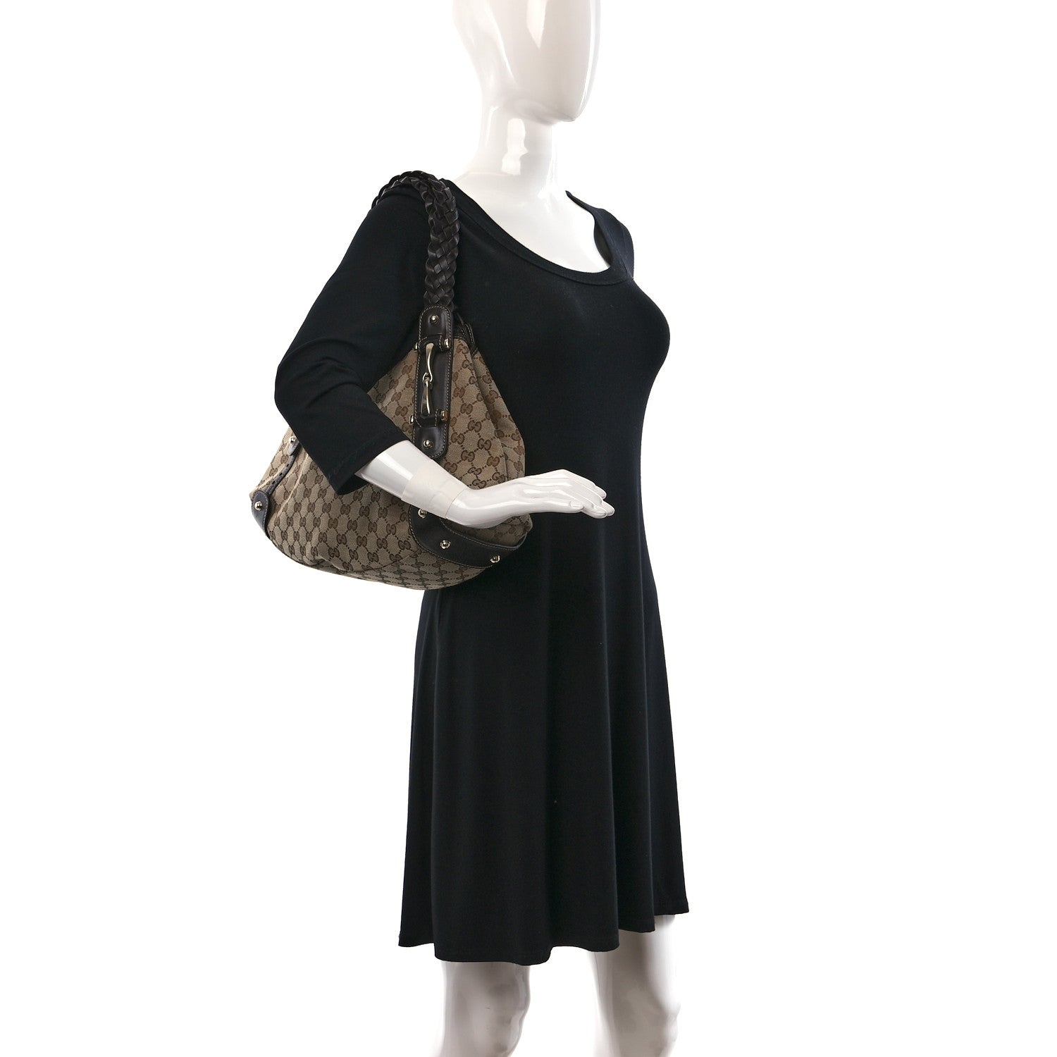 Gucci Monogram Small Pelham Shoulder Bag Dark Brown 2 of 9