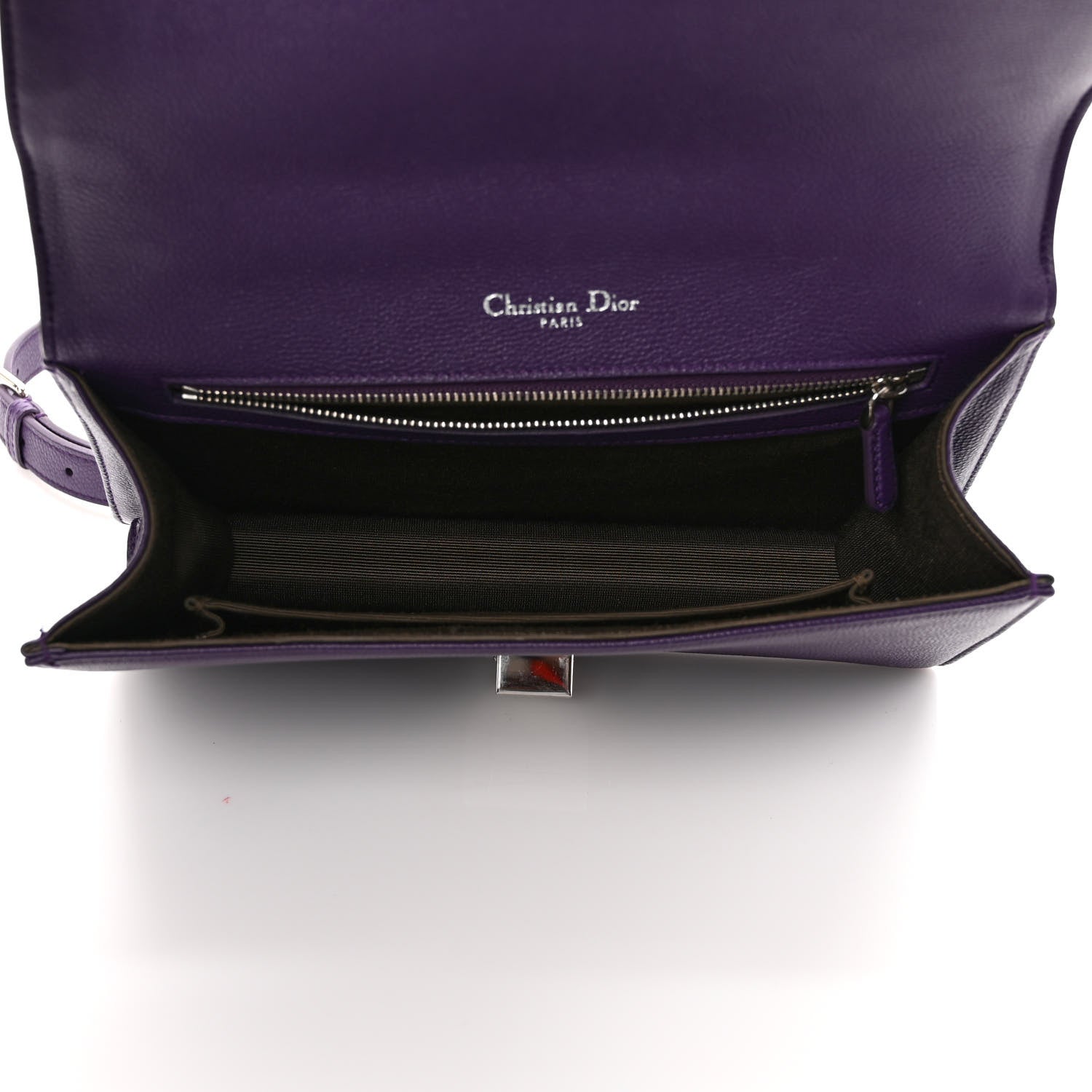 Christian Dior Grained Calfskin Medium Diorama Flap Bag Purple 5 of 10