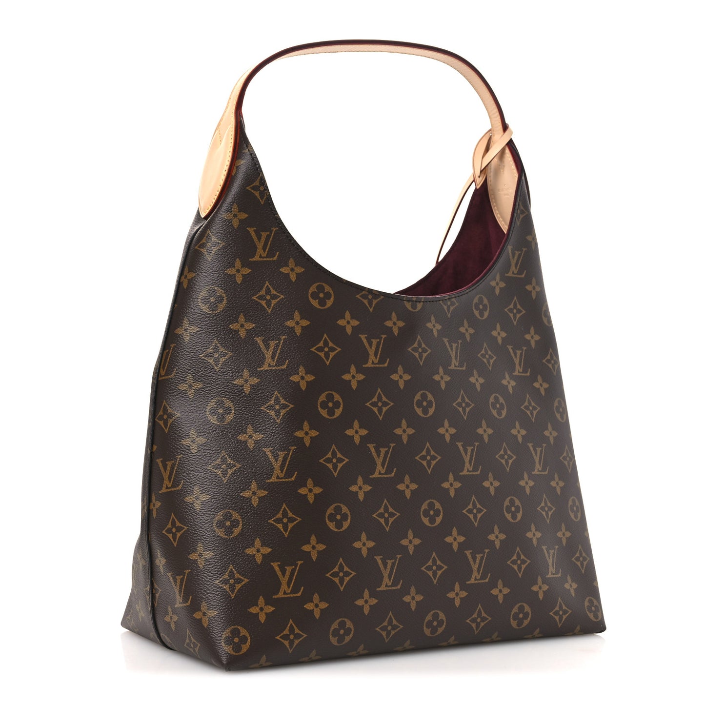 Monogram Flower Hobo Beige