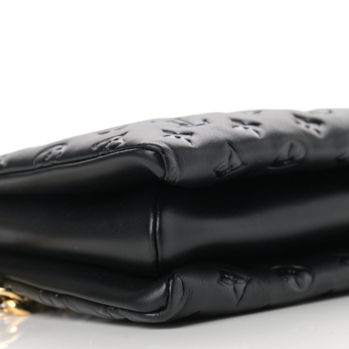Lambskin Embossed Monogram Coussin PM Black