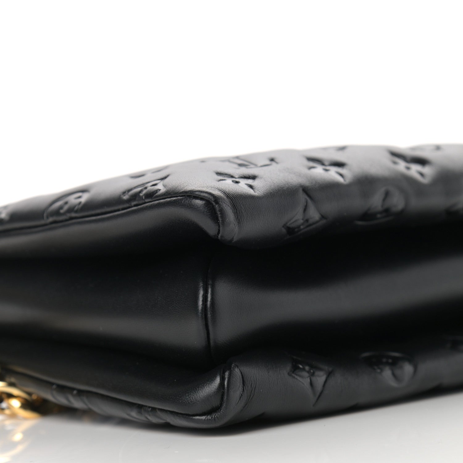 Louis Vuitton Lambskin Embossed Monogram Coussin PM Black 7 of 8