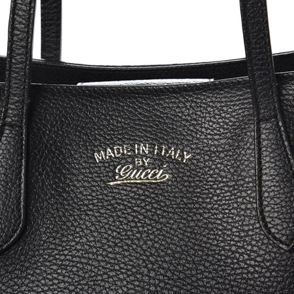 Gucci Pebbled Calfskin Small Swing Tote Black 8 of 14