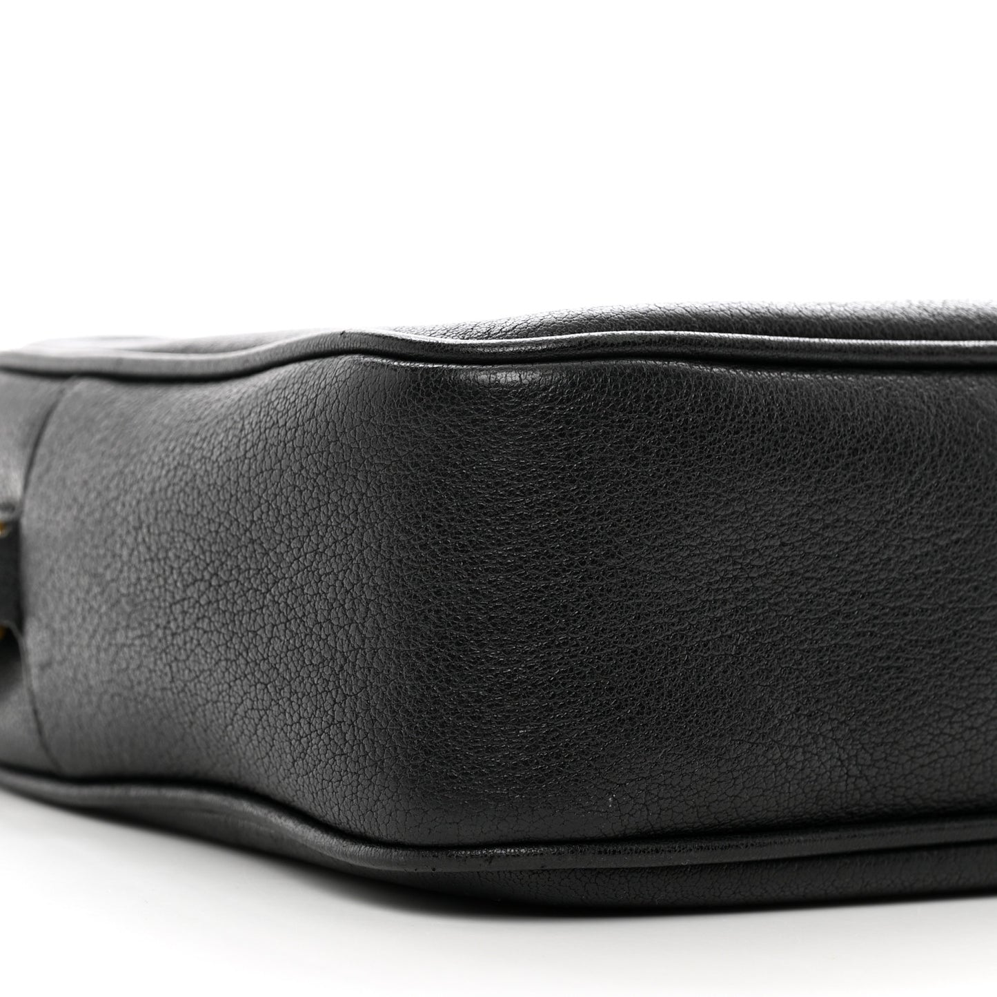 Grained Lambskin Monogram Lou Camera Bag Black
