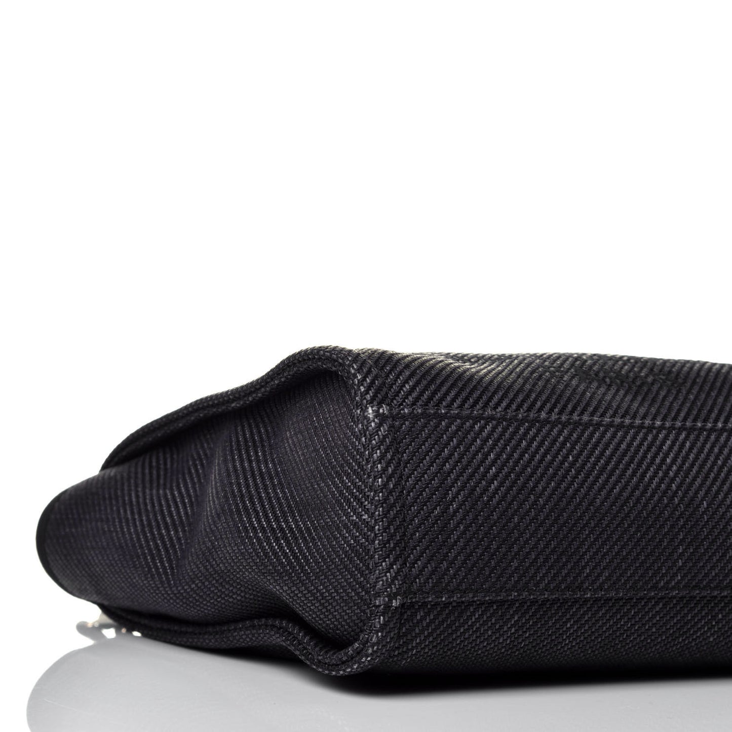 Mixed Fibers Calfskin Mini Deauville Tote Black