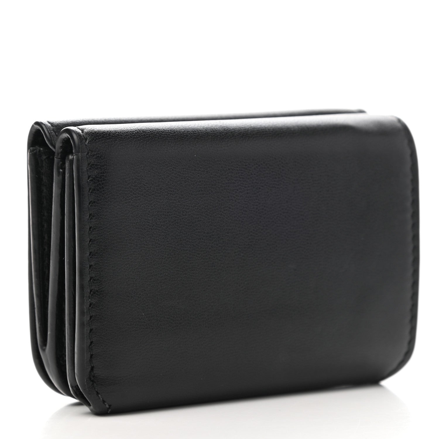 Balenciaga Calfskin Logo Mini Cash Wallet Black 3 of 11