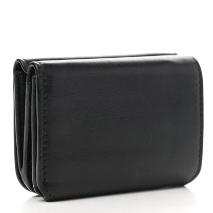Balenciaga Calfskin Logo Mini Cash Wallet Black 3 of 11