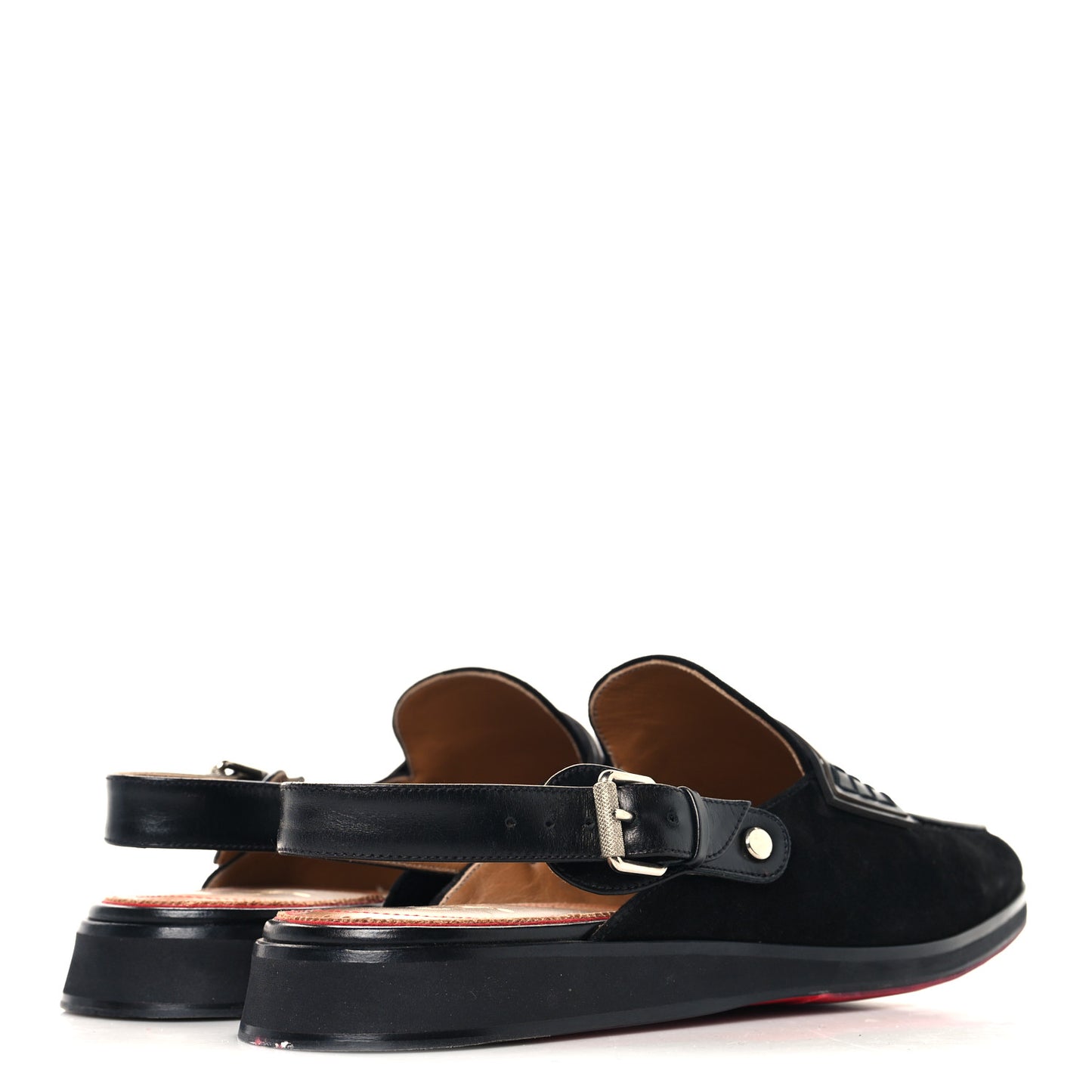 Veau Velours Calfskin Mens Tricoto Flat 44.5 Black
