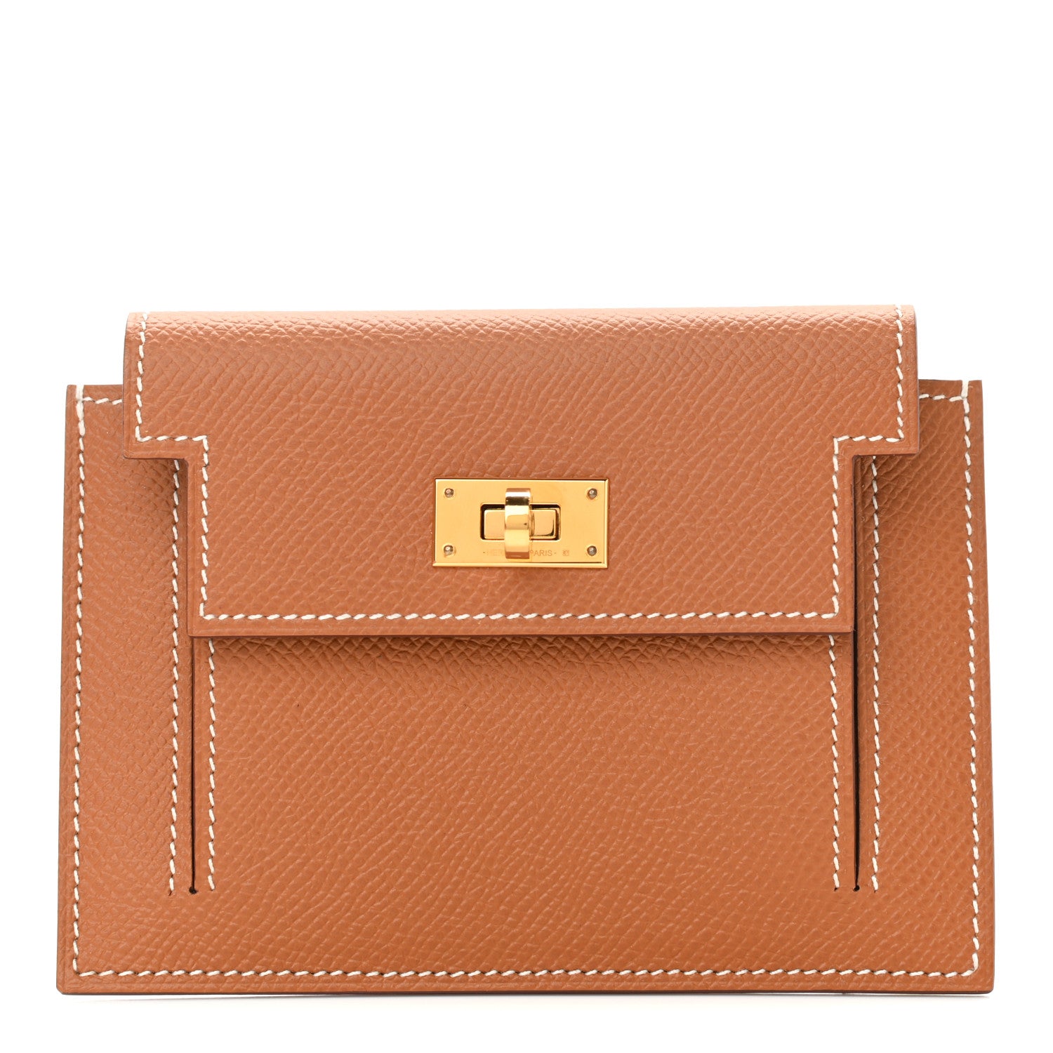Hermes Epsom Kelly Pocket Compact Wallet Gold 1 of 7