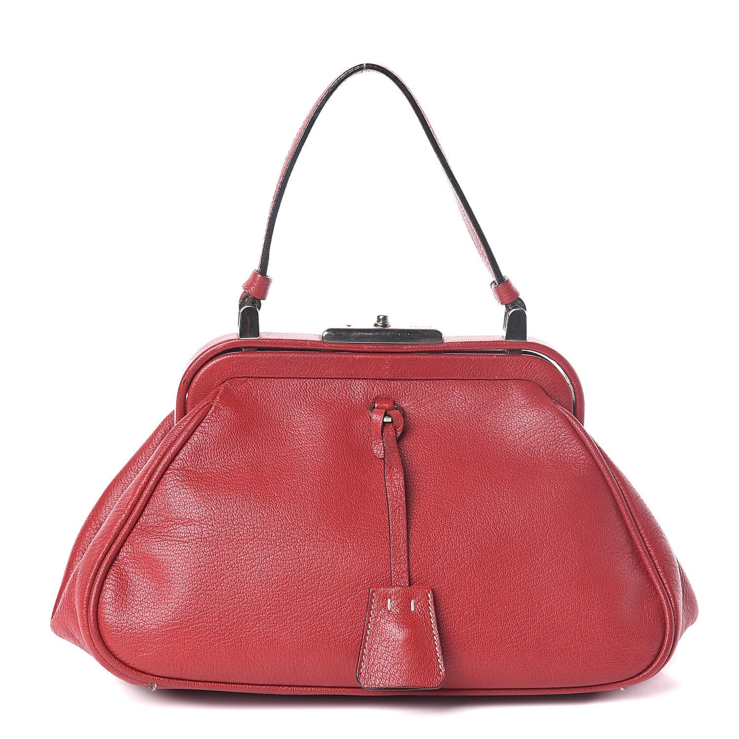 Goatskin Cerniera Small Doctor Bag Rubino
