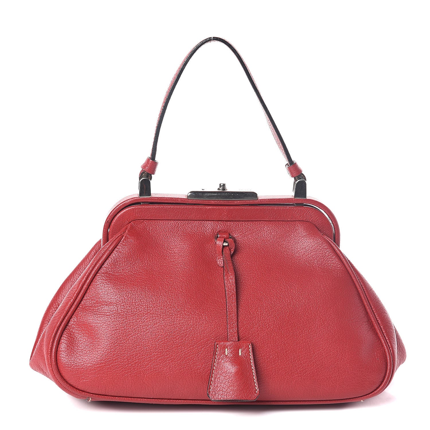 Prada Goatskin Cerniera Small Doctor Bag Rubino 1 of 10