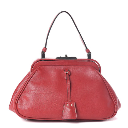 Prada Goatskin Cerniera Small Doctor Bag Rubino 1 of 10