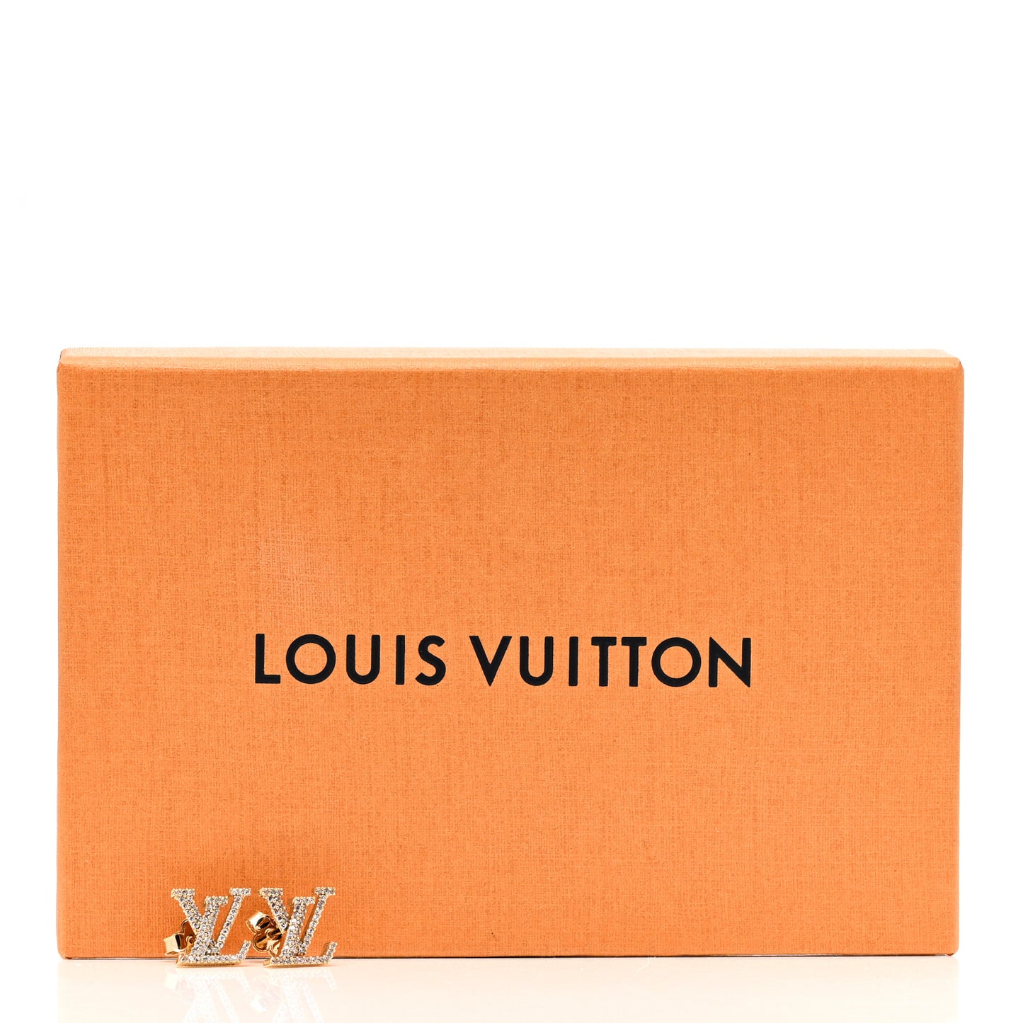 Metal Crystal LV Iconic Earrings Gold