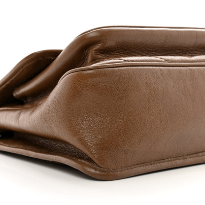 Saint Laurent Crinkled Calfskin Matelasse Monogram Medium Niki Chain Satchel Tan Brown 9 of 11
