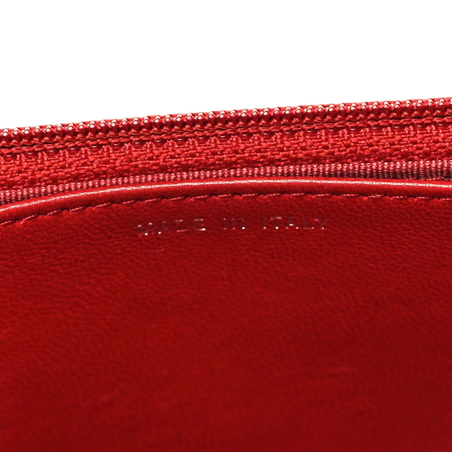 Chanel Lambskin Quilted Wallet On Chain WOC Red 7 of 12
