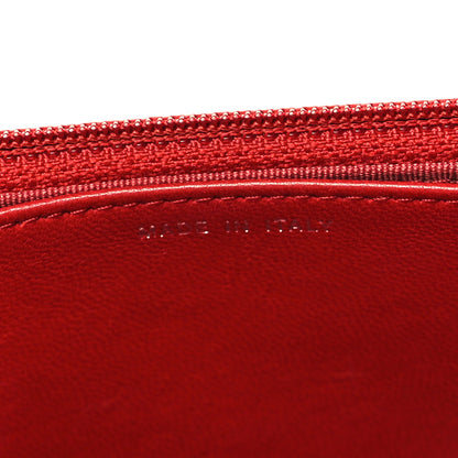 Chanel Lambskin Quilted Wallet On Chain WOC Red 7 of 12