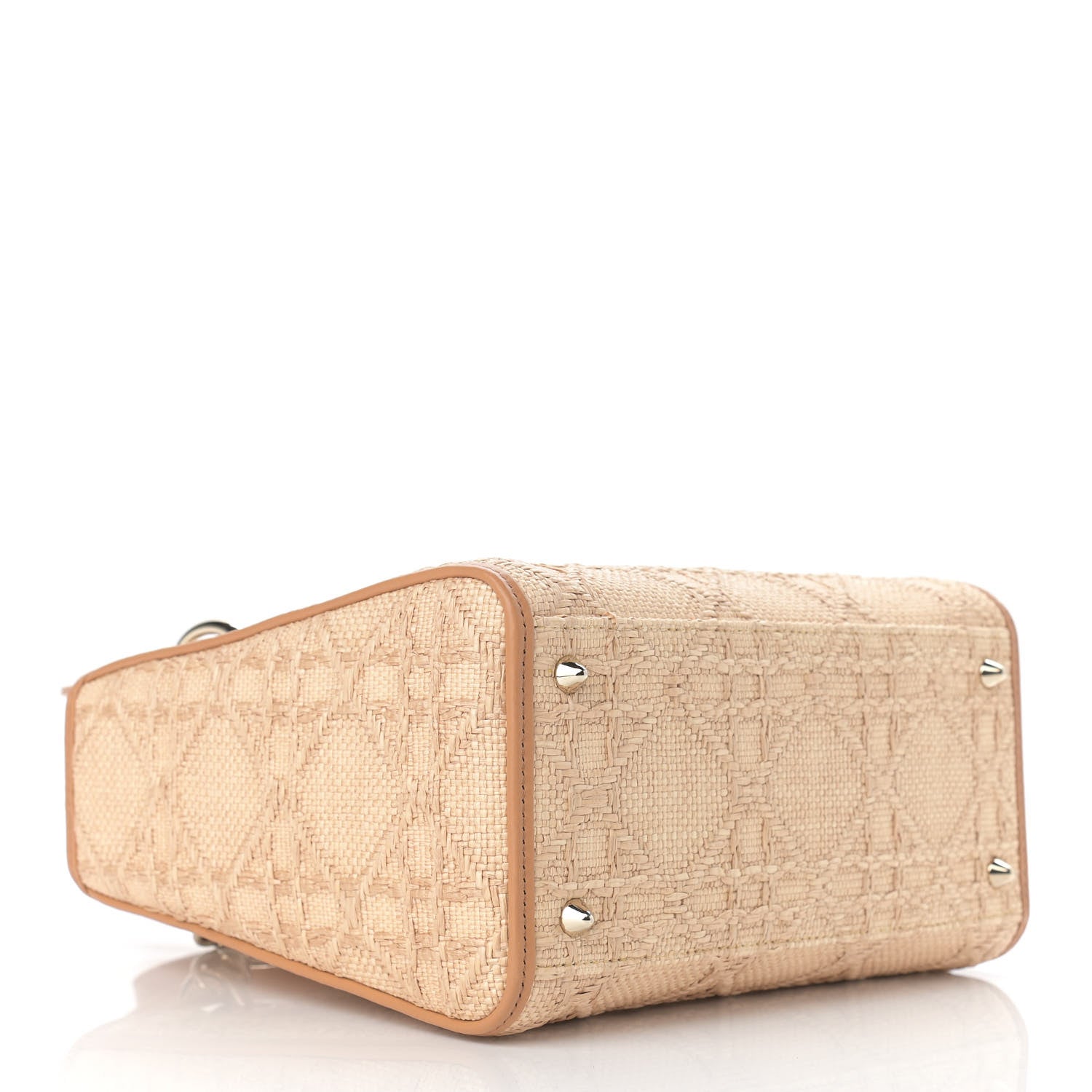 Christian Dior Raffia Medium Lady Dior Bag Beige 4 of 10