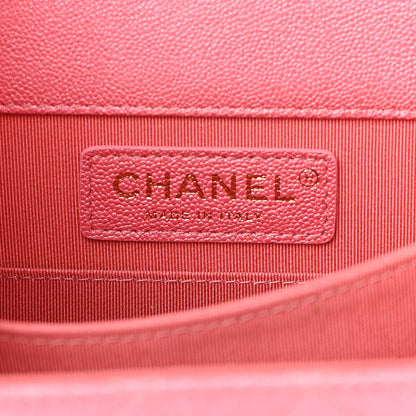 Chanel Caviar Quilted North South Boy Flap Pink 6 of 9