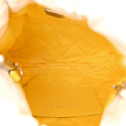 Chanel Patent Gradient Calfskin Quilted Mini Chanel 22 White Yellow 5 of 11
