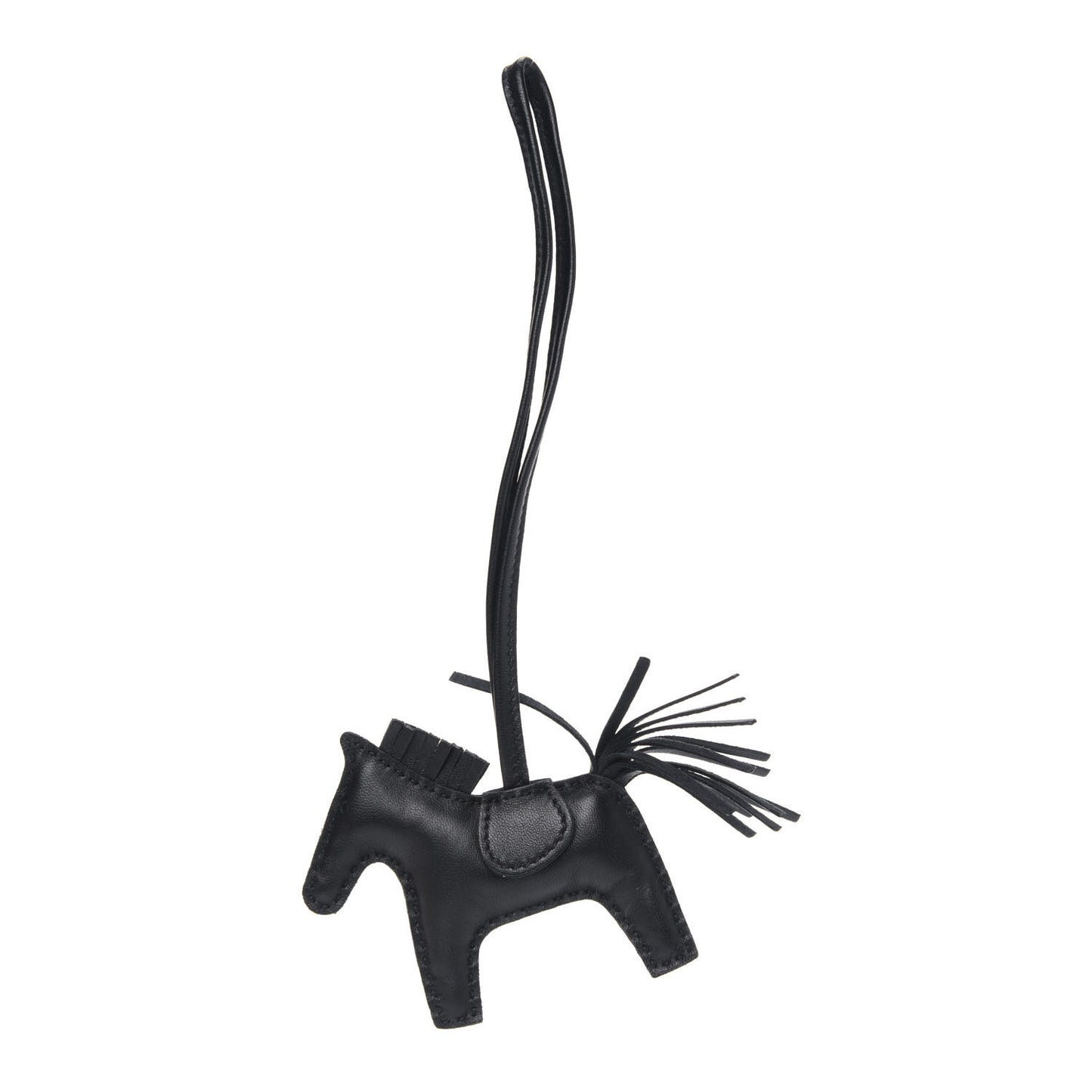 Milo Lambskin Grigri Rodeo Horse Bag Charm PM So Black