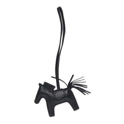 Hermes Milo Lambskin Grigri Rodeo Horse Bag Charm PM So Black 1 of 2