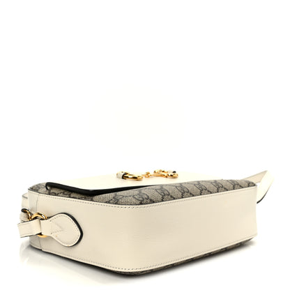 Gucci GG Supreme Monogram Small Horsebit 1955 Shoulder Bag Beige Mystic White 4 of 11