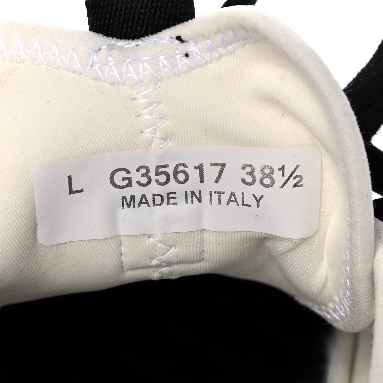 Chanel Velvet Calfskin Mixed Fibers CC Sneakers 38.5 Ivory Black 8 of 9