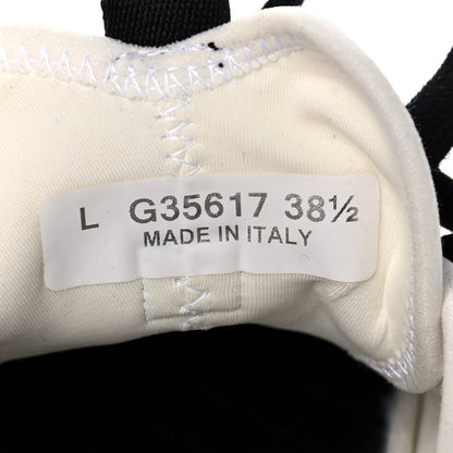 Chanel Velvet Calfskin Mixed Fibers CC Sneakers 38.5 Ivory Black 8 of 9