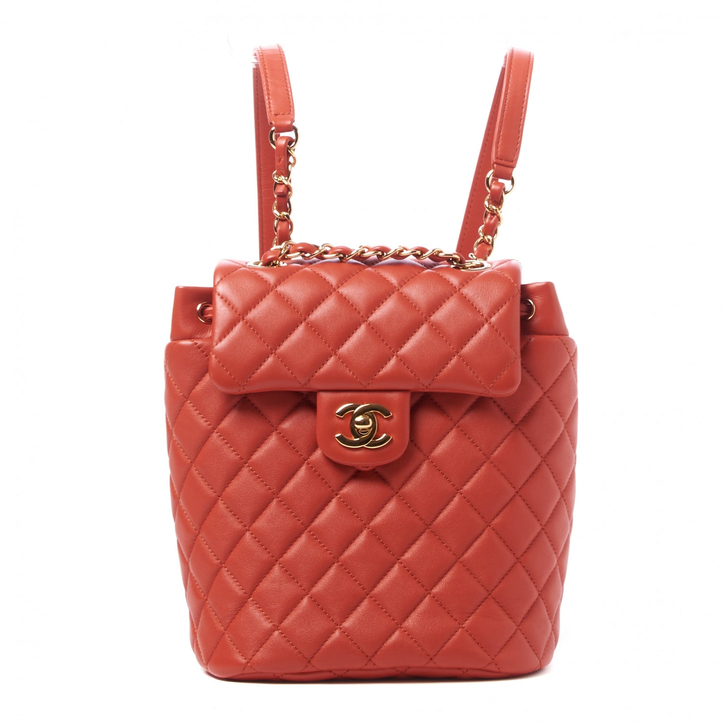 Calfskin Quilted Mini Urban Spirit Backpack Red