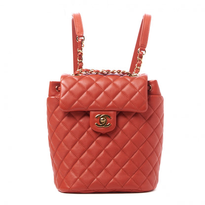Chanel Calfskin Quilted Mini Urban Spirit Backpack Red 1 of 11