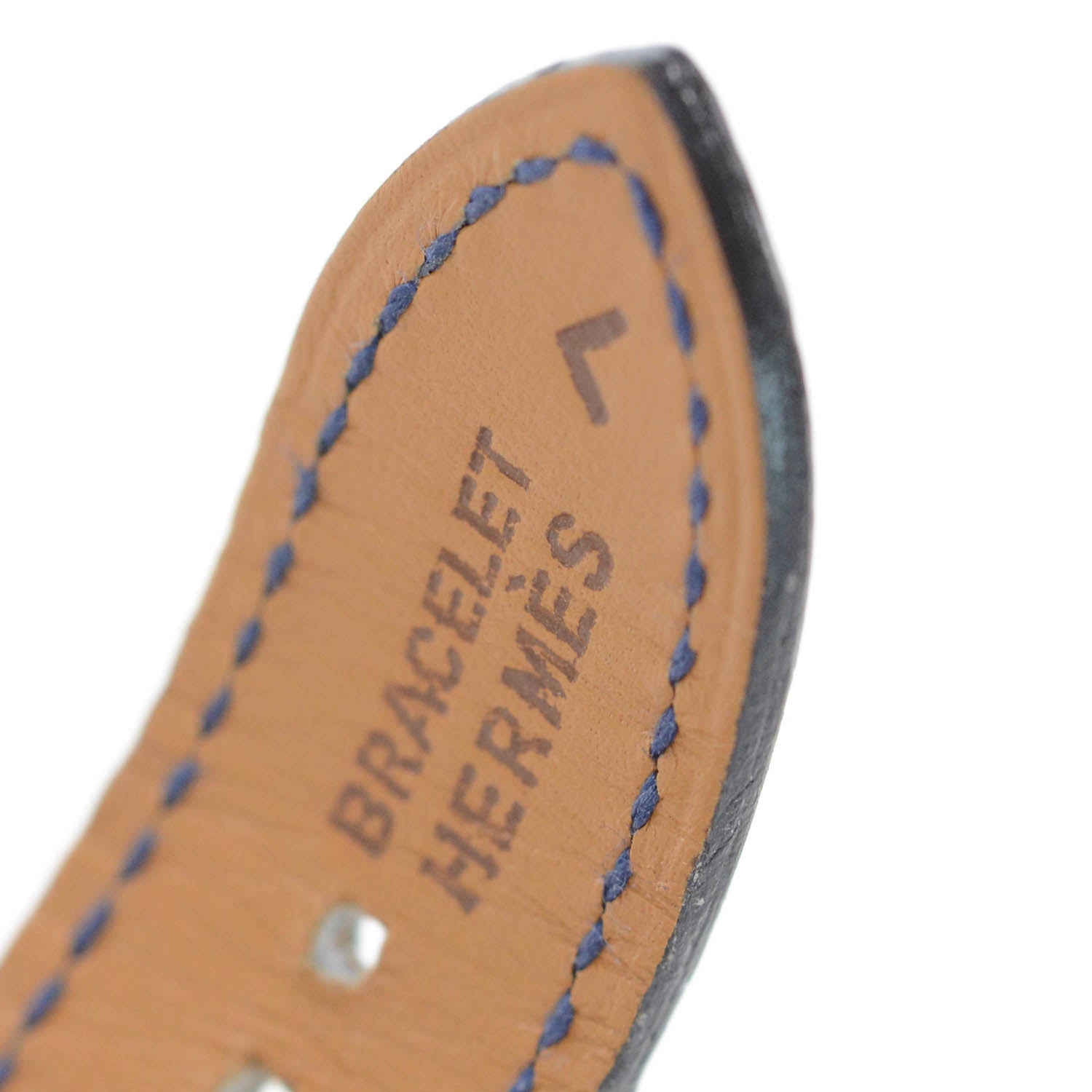 Hermes Stainless Steel Alligator 22mm Belt Quartz Watch Blue Jean 7 of 7