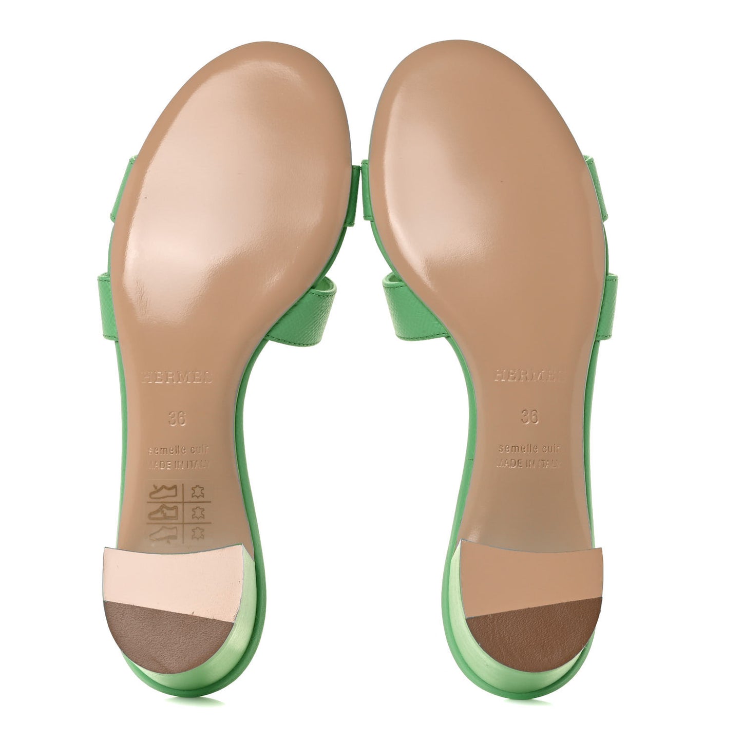 Epsom Oasis Sandals 36 Vert Pomme