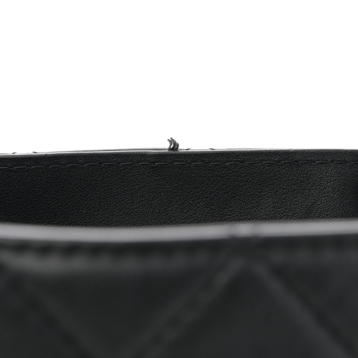 Calfskin Quilted Ultra Pocket Shopping Tote Black