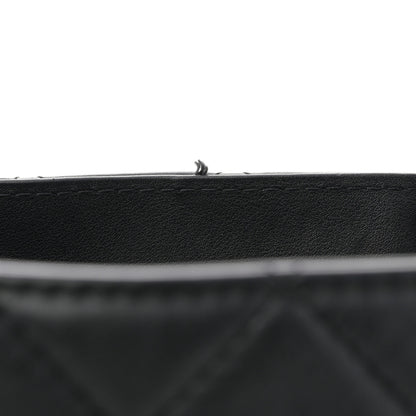 Chanel Calfskin Quilted Ultra Pocket Shopping Tote Black 11 of 12
