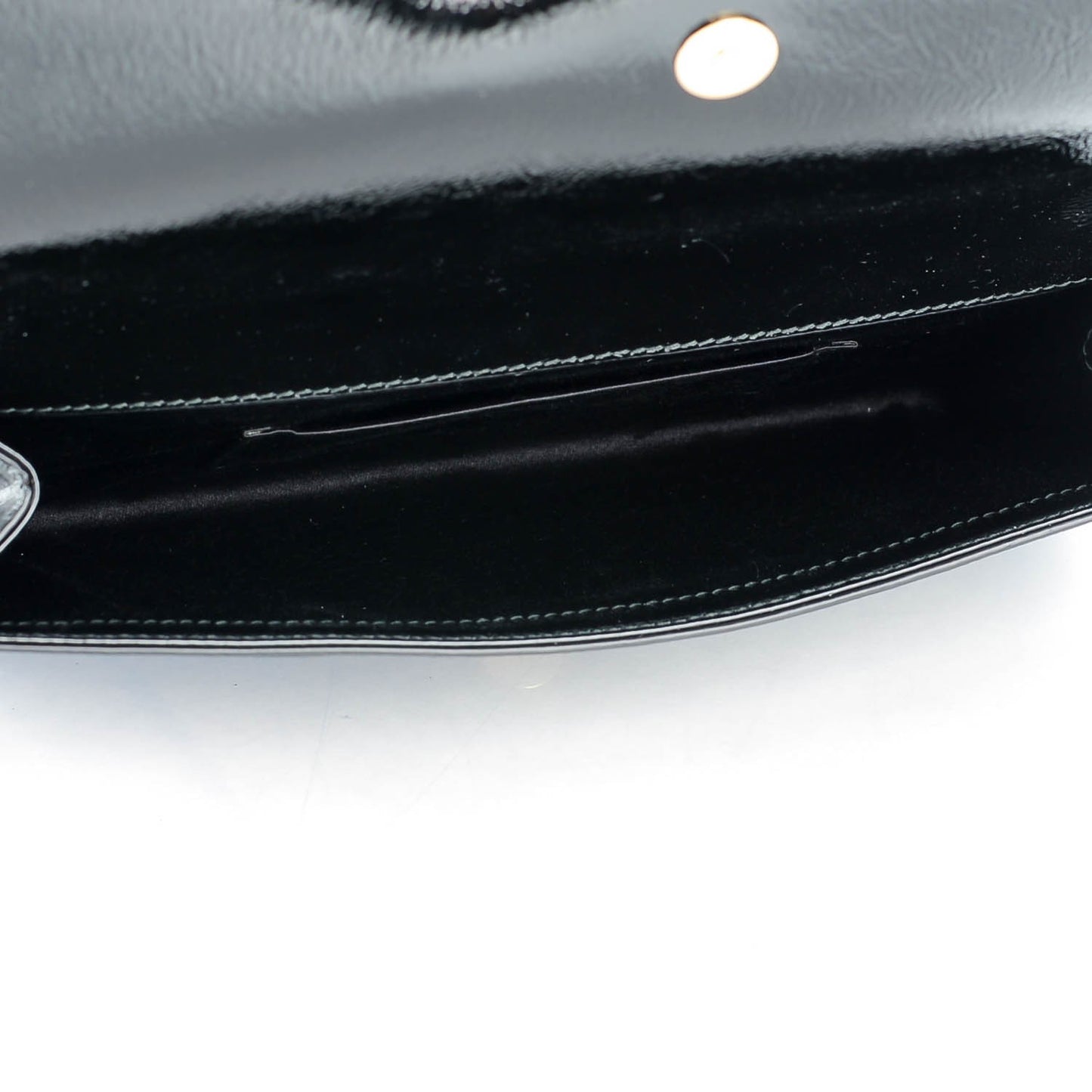 Textured Patent Monogram Small Belle De Jour Clutch Black