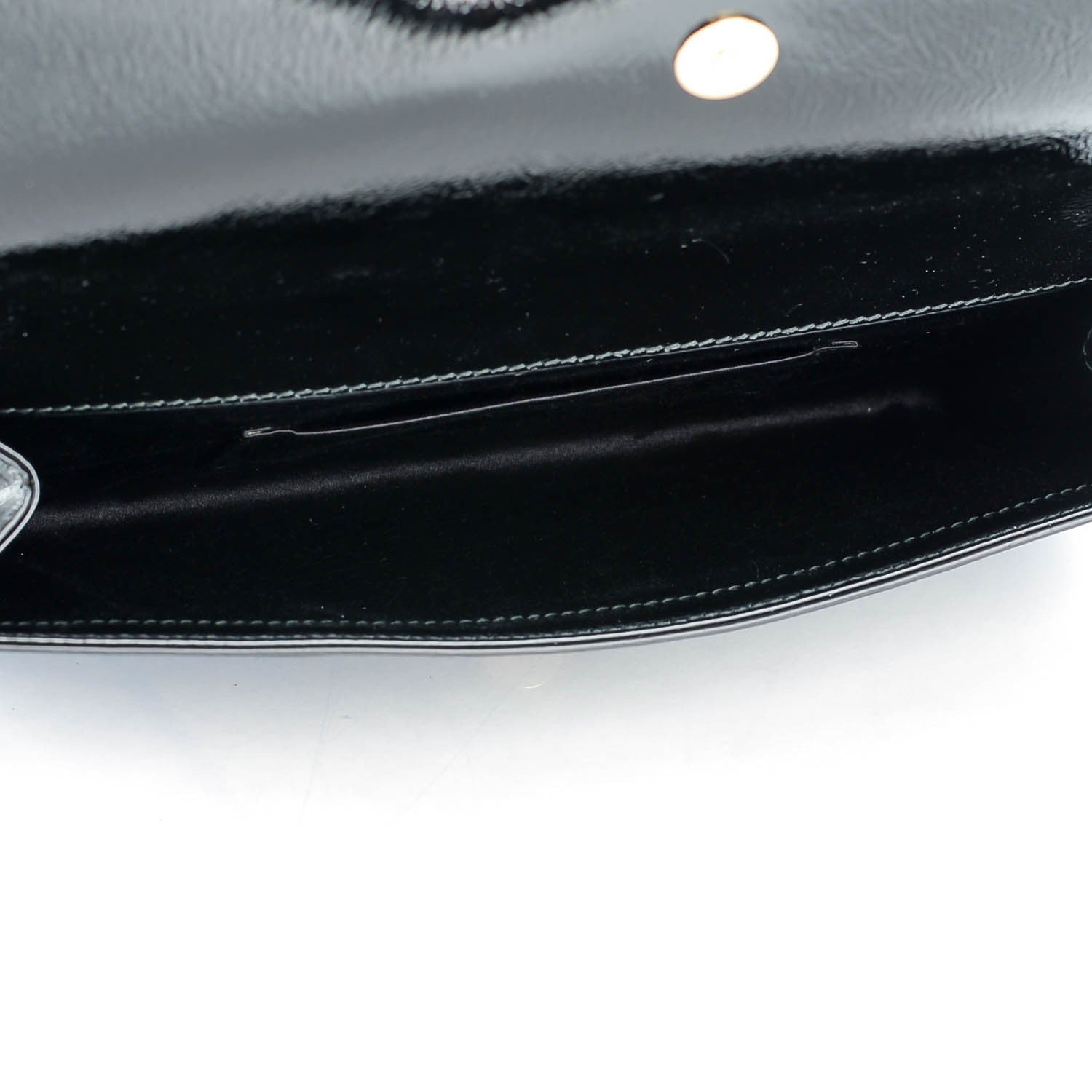 Saint Laurent Textured Patent Monogram Small Belle De Jour Clutch Black 5 of 7