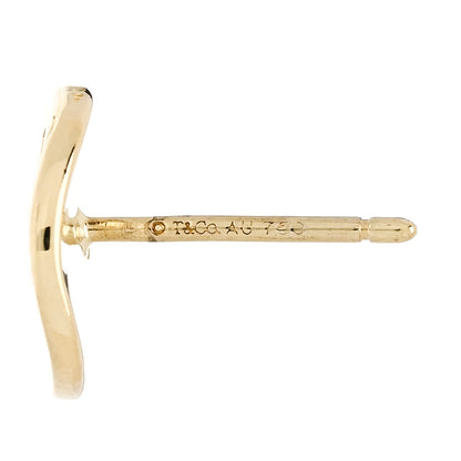 Tiffany 18K Yellow Gold Notes Round Stud Earrings 4 of 4