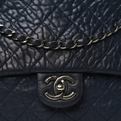 Chanel Sheepskin Quilted Medium Trapezio Camera Case Navy 8 of 10