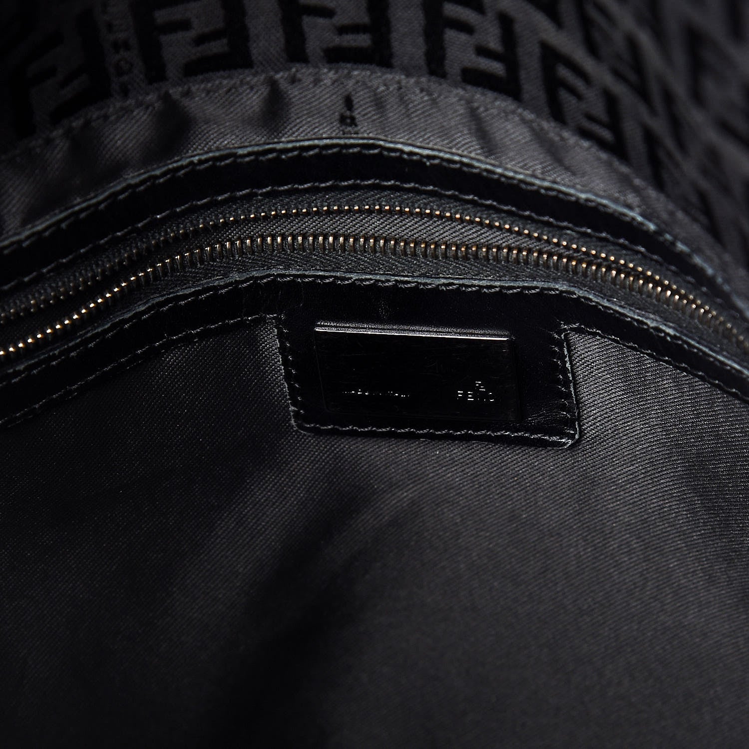 Fendi Zucchino Forever Mama Baguette Black 8 of 16