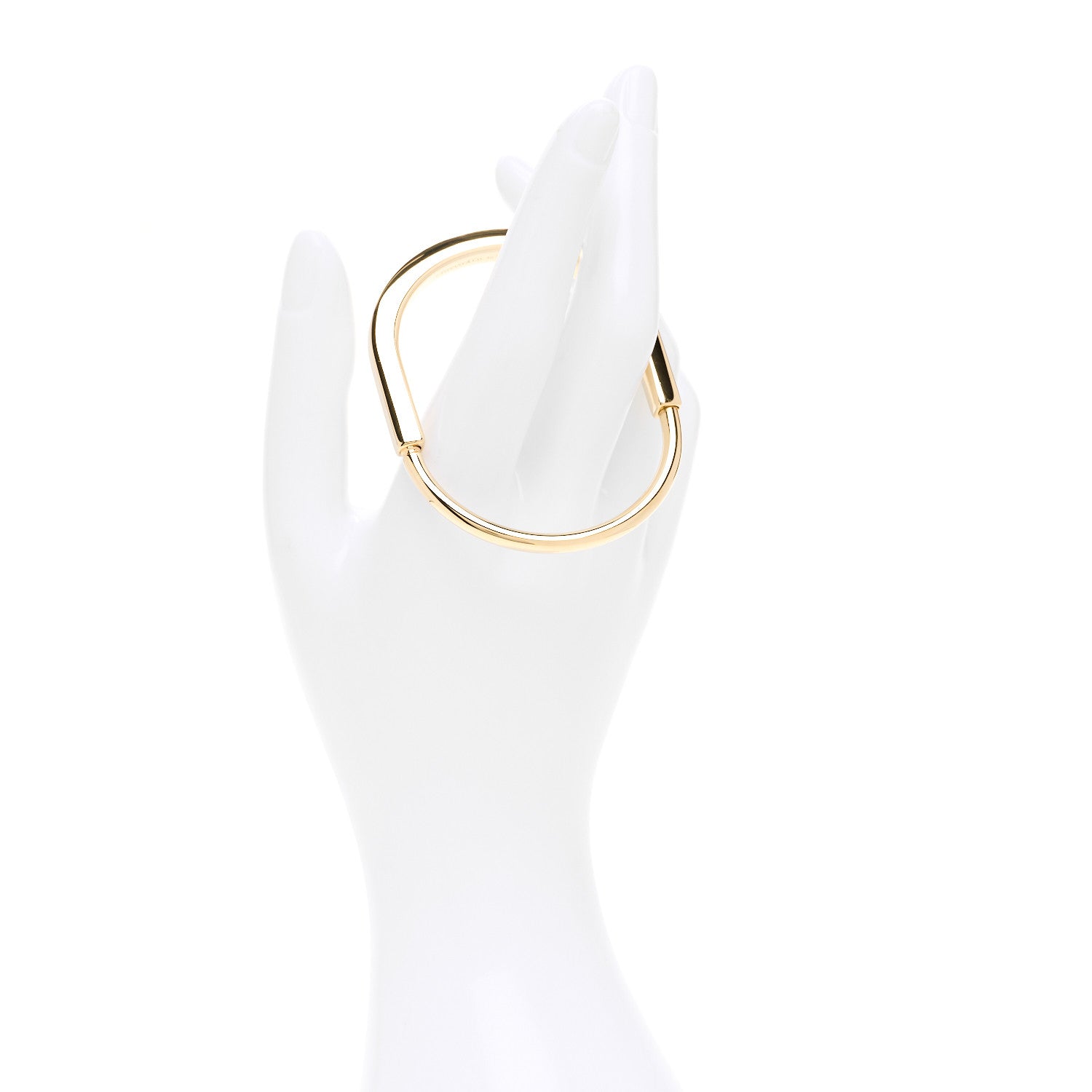 Tiffany 18K Yellow Gold Tiffany Lock Bangle Bracelet 2 of 5