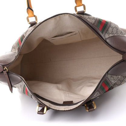 Gucci Soft GG Supreme Monogram Web Neo Vintage Duffle Bag Beige New Acero Crop 6 of 13
