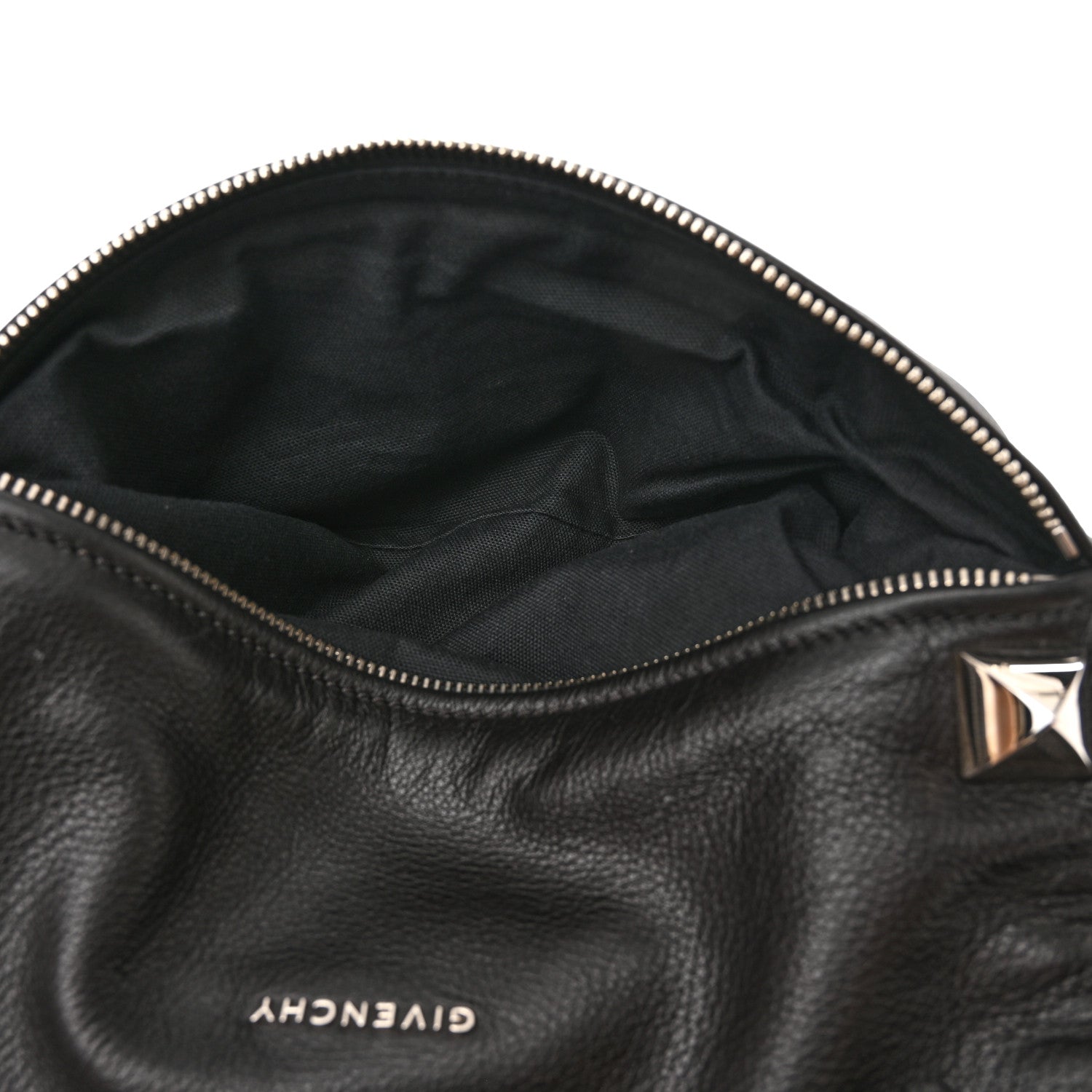 Givenchy Pebbled Calfskin Medium Pyramid Stud Pandora Black 5 of 11