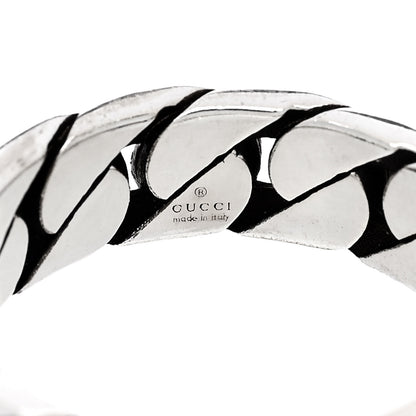 Gucci Sterling Silver Interlocking G Chainlink Band Ring 54 7 4 of 6