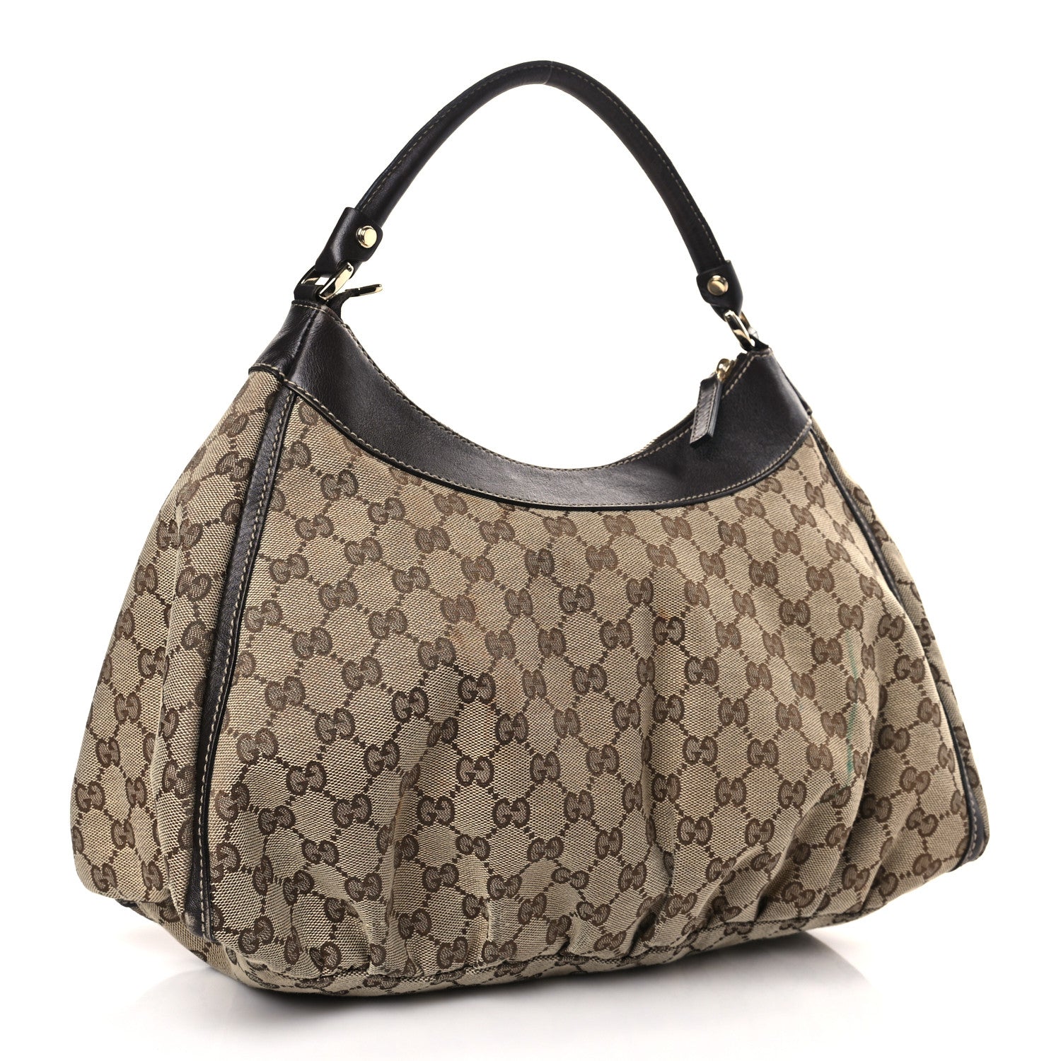Gucci Monogram Large D Gold Hobo Dark Brown 3 of 10