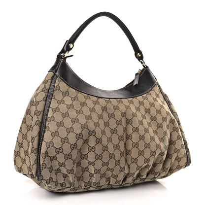 Gucci Monogram Large D Gold Hobo Dark Brown 3 of 10