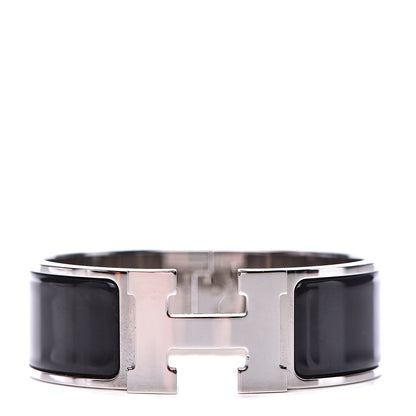 Hermes Enamel Wide Clic Clac H Bracelet PM Black 1 of 6